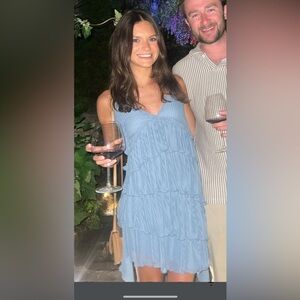 Zara asymmetric blue dress